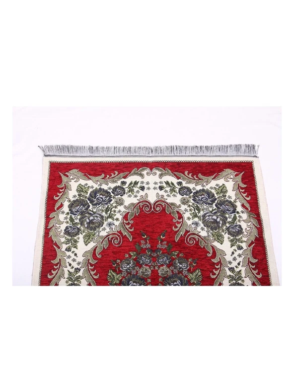 Lüks Gülce Şönil Seccade - 0260 - Bordo Renk - Resim 3