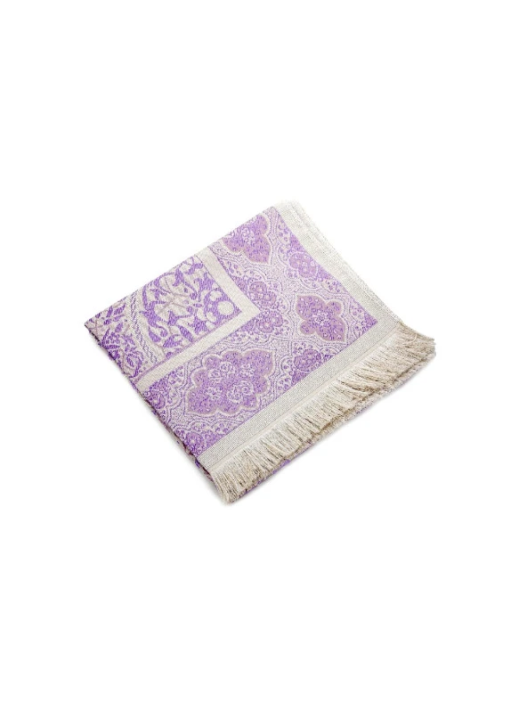 Lüks Açık Renk Osmanlı Tafta Seccade - 0210 - Lila Renk - Resim 2