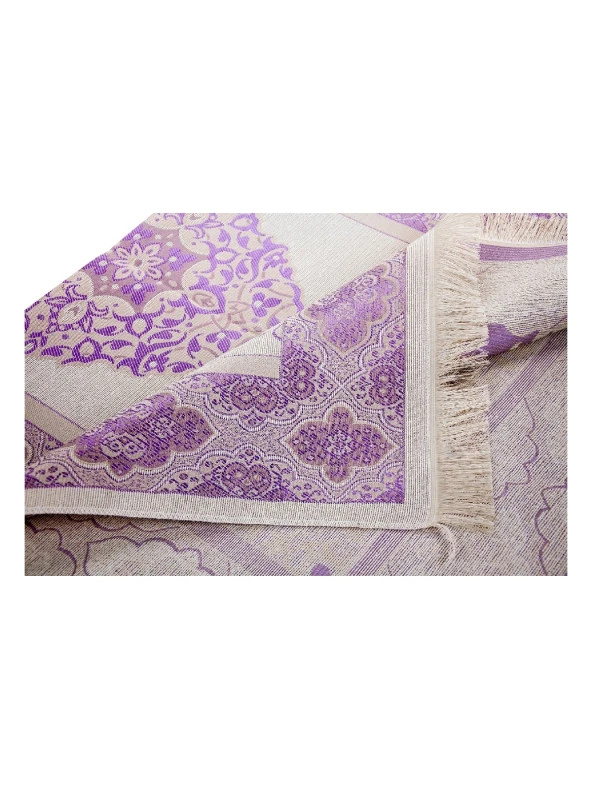 Lüks Açık Renk Osmanlı Tafta Seccade - 0210 - Lila Renk - Resim 3