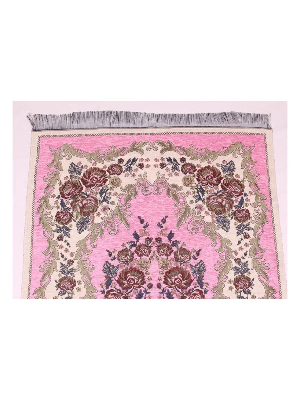 Lüks Gülce Şönil Seccade - 0260 - Pembe Renk - Resim 3