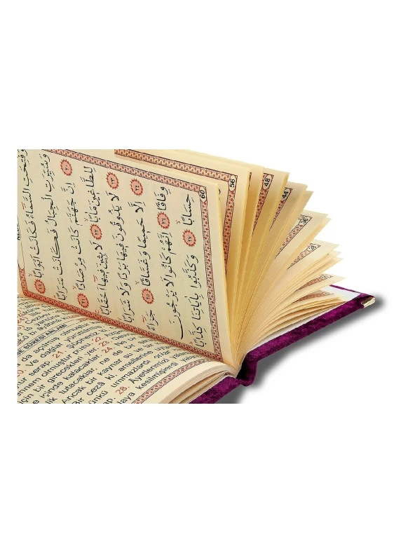 Canım Anneme Kadife Yasin Kitabı Çanta Boy İsim Plakalı Seccadeli Tesbihli Kutulu Siyah - Resim 5