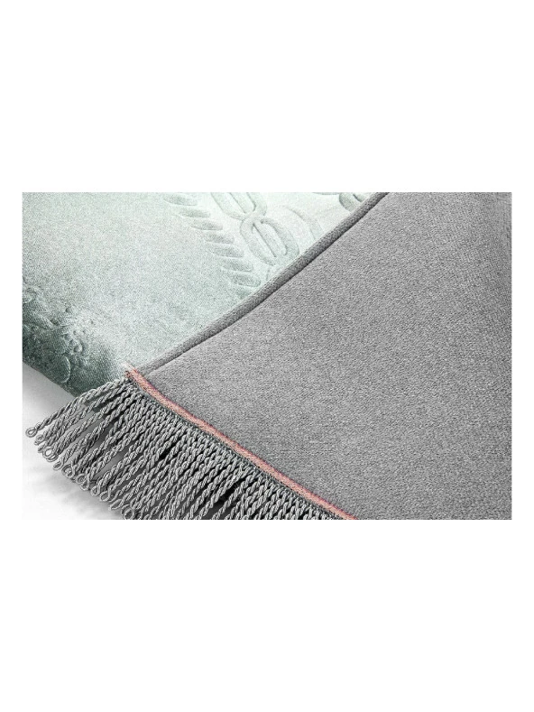 Çeyizlik Kutulu Astarlı Süngerli Hediyelik Kalın Kadife Seccade Mavi - Resim 5