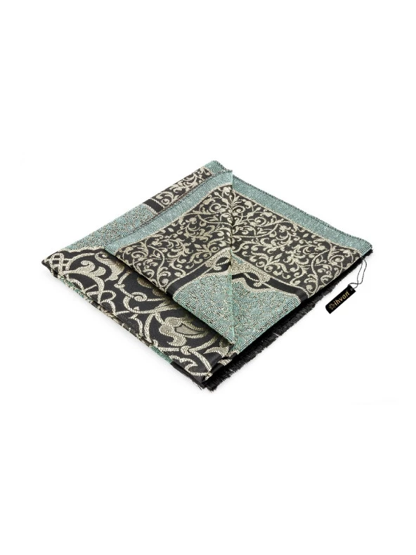 Ekonomik Osmanlı Tafta Seccade - 0150 - Yeşil - Resim 4