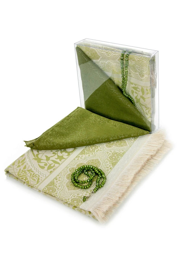 Ramazana Özel Set 9 - Seccade - Örtü - Tesbih - Kutulu