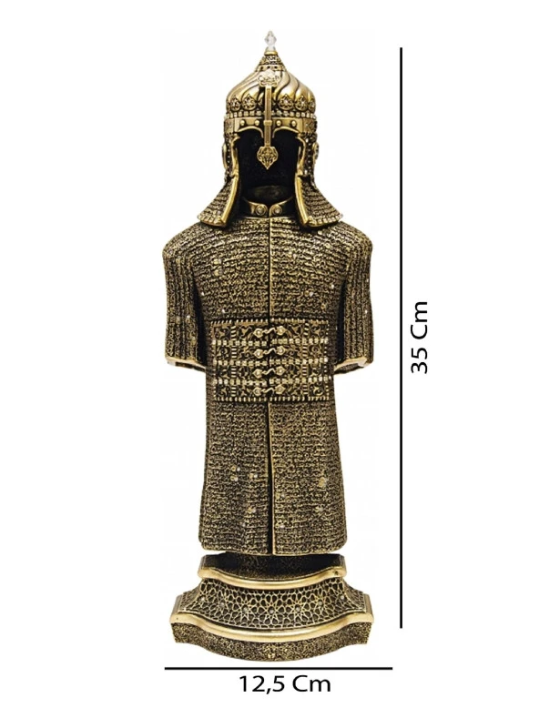 Cevşen Dualı Biblo Zırh (Büyük Boy)  Sarı - 3