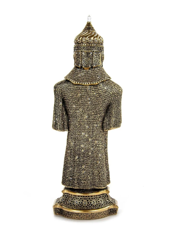 Cevşen Dualı Biblo Zırh (Büyük Boy) Sarı - 6