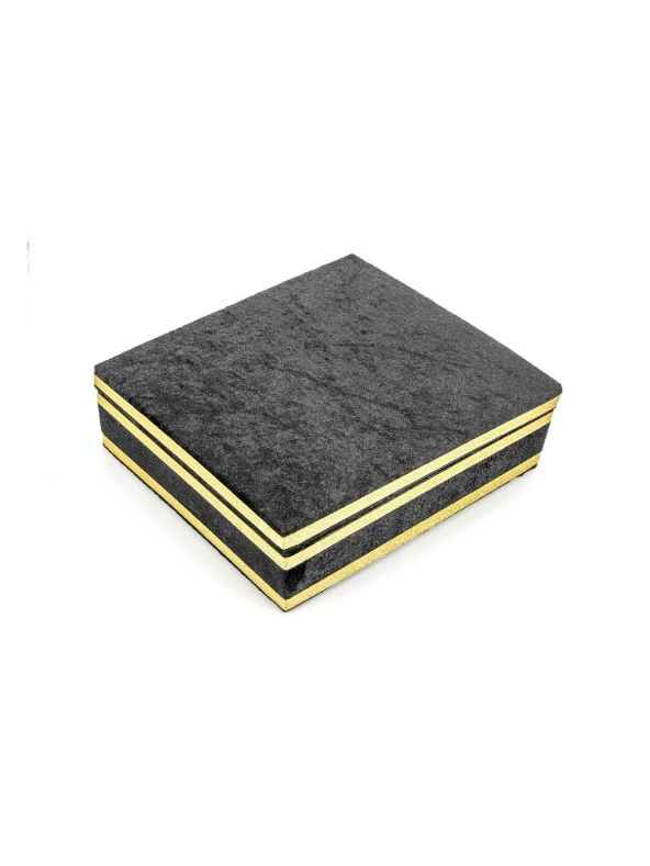 Özel Kadife Kaplı Sandık Kuranı Kerim ve Tesbih Dini Hediyelik Siyah-1330 ürün görseli 1