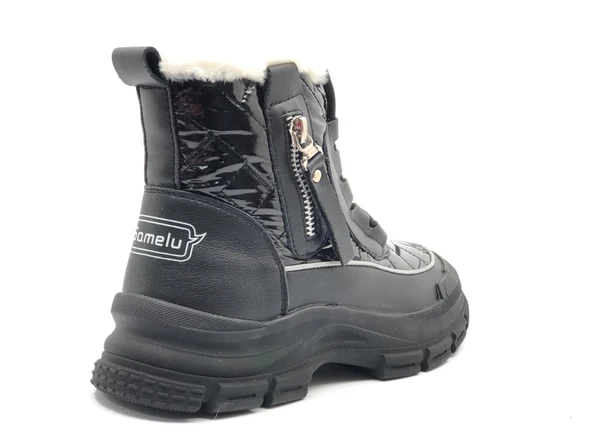 Gamelu Bowl Memory Kaucuk Kaymaz Taban Kar Boutu Kadın Bot - Resim 13