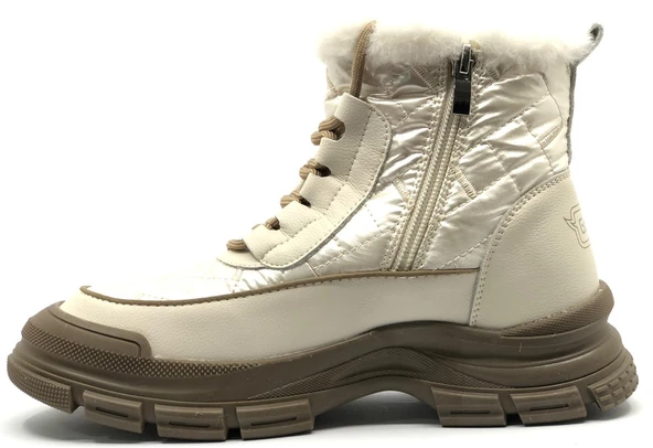 Gamelu Bowl Memory Kaucuk Kaymaz Taban Kar Boutu Kadın Bot - Resim 19