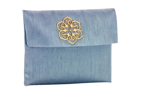 Şantuk Kumaş Kaplı Yasin Kitabı - Çanta Boy - İsme Özel Plakalı - Seccadeli - Tesbihli - Keseli - Gri Renk - Mevlid Hediyeliği - Resim 4