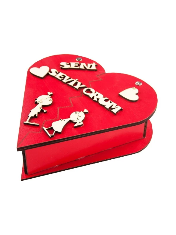 Kalpli Açılan Seni Seviyorum Aşk Hediye Kutusu Sevgiliye