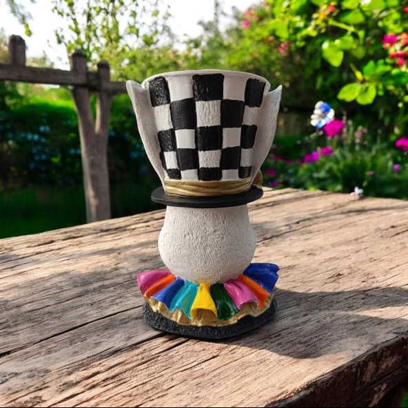 Tavşan Saksı Vazo, Decoratif Polyester Büyük Boy Saksı, Paskalya Tavşan Saksı - 4