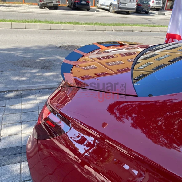 Mercedes Cla W117 Kasa Bagaj Üstü Spoiler Piano Black Boyalı - Resim 5