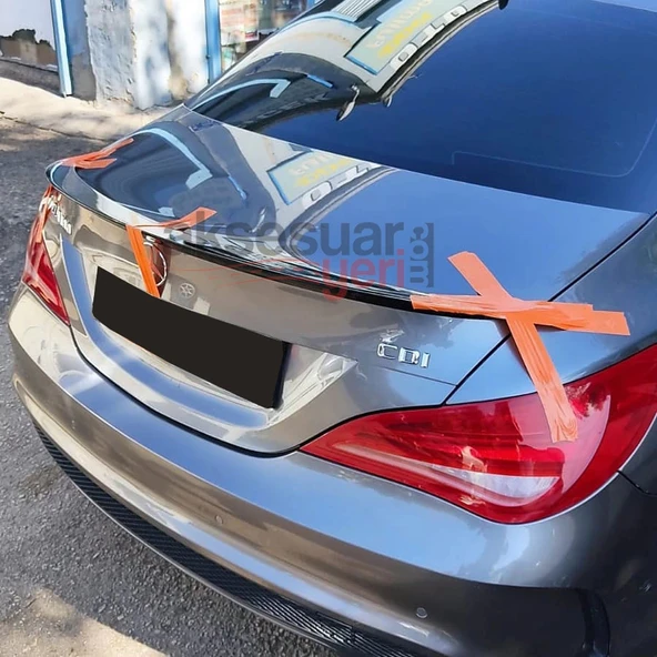 Mercedes Cla W117 Kasa Bagaj Üstü Spoiler Piano Black Boyalı - Resim 3