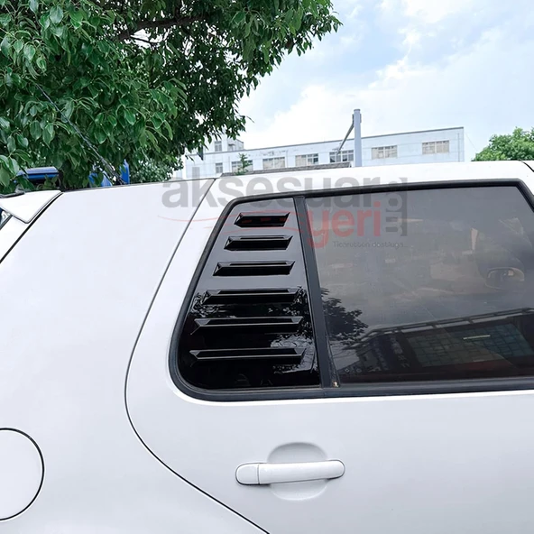 Vw Golf 4 İçin Kelebek Cam Vizörü Kaplaması Piano Black - 4