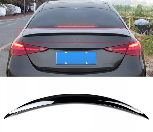 AUTOGP Mercedes w206 bagaj üstü spoiler siyah boyalı plastik 2020+ - 2