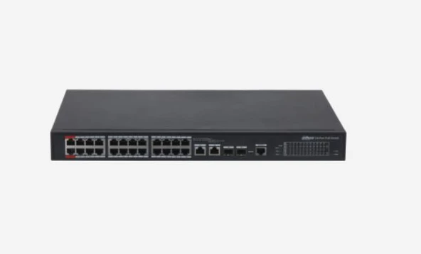 DAHUA PFS4226-24ET-240 24 PORT 24XFE-2GE-2SFP YÖNETİLEBİLİR 240W POE SWİTCH ürün görseli 1