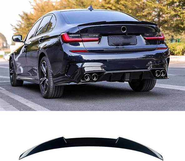 AUTOGP Bmw g20 m3 yarasa bagaj üstü spoiler siyah boyalı plastik 2019+