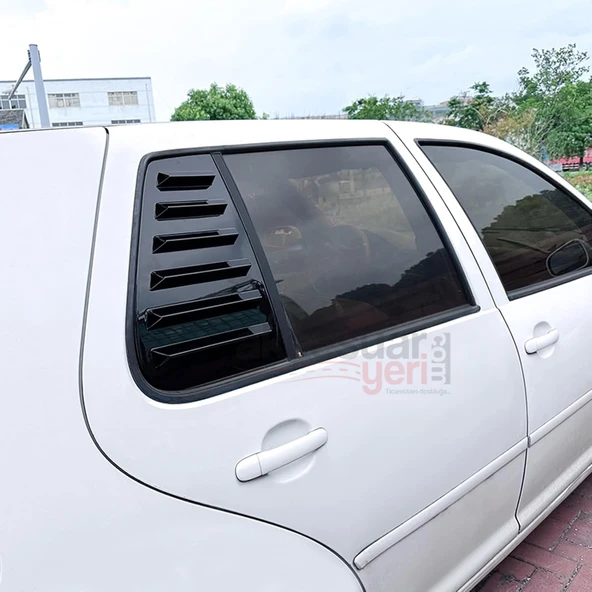 Vw Golf 4 İçin Kelebek Cam Vizörü Kaplaması Piano Black - 5