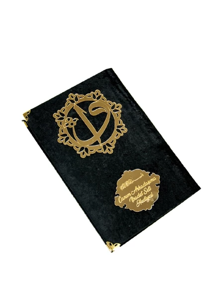 İsme Özel Anneler Günü Hediyesi Namaz Elbisesi Seti Siyah - 7