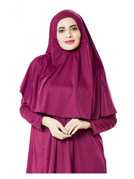 Fuşya Namaz Elbiseli İbadet Seti - 4