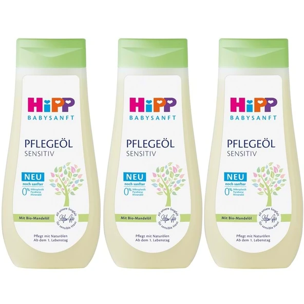 Hipp Babysanft Bebek Bakım Yağı/Pelegeöl Sensıtıv 200ML (3 Lü Set) ürün görseli 1