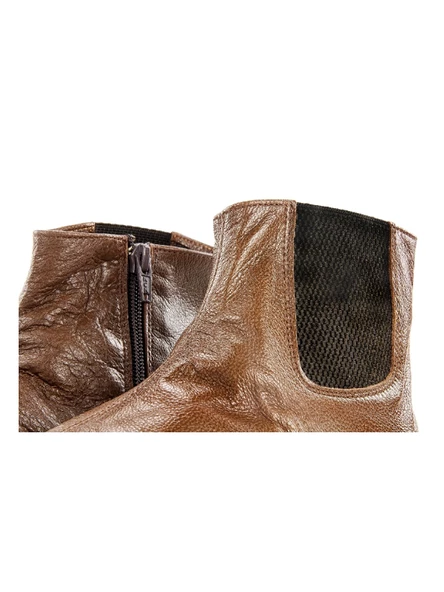 Hakiki Doğal Keçi Derisi Mest - Dayanıklı, Soğuk Geçirmez - Kahverengi - 4