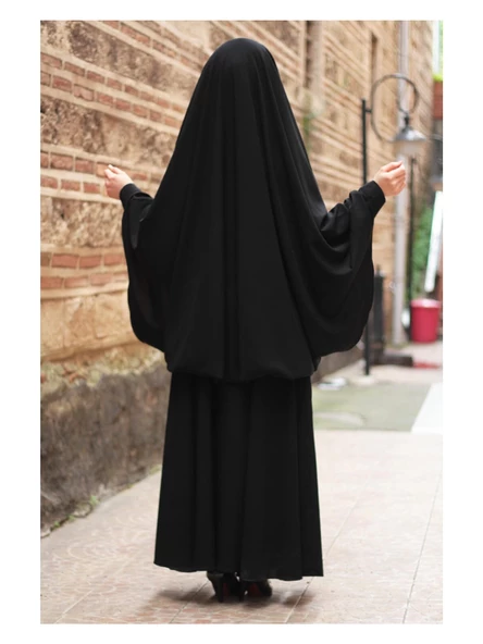 Çarşaf İpek Bütün Peçeli Sultanbaş - 2