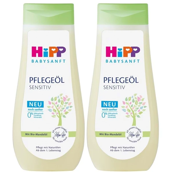 Hipp Babysanft Bebek Bakım Yağı/Pelegeöl Sensıtıv 200ML (2 Li Set) ürün görseli 1