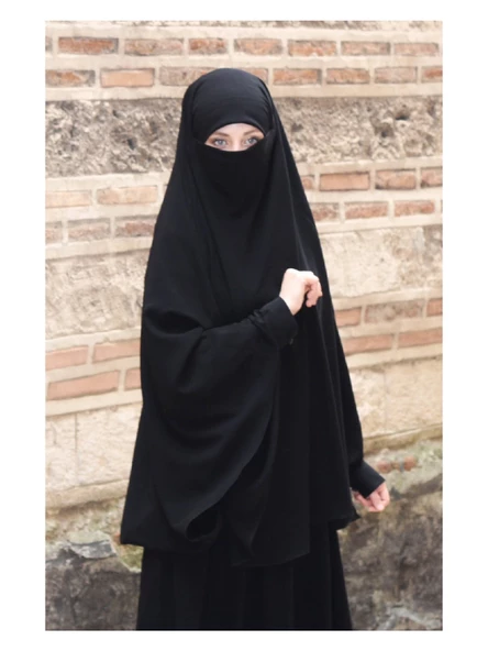 Çarşaf İpek Bütün Peçeli Sultanbaş - 3