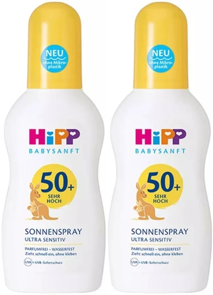 Hipp Babysanft Sprey Güneş Kremi Sonnenspray 50+ Faktör Ultra Sensıtıv 150ML Sprey (2 Li Set)