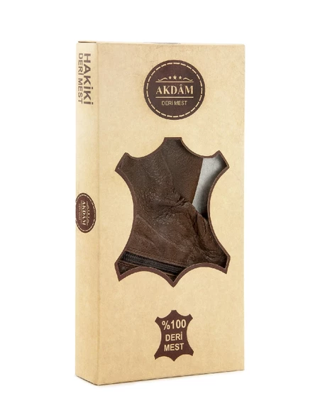 Hakiki Doğal Keçi Derisi Mest - Dayanıklı, Soğuk Geçirmez - Kahverengi - 6