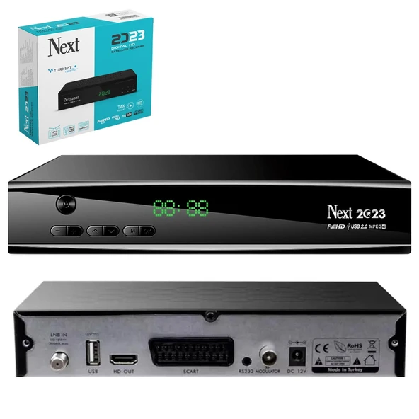NEXT 2023 UYDU Kasalı Uydu Alıcı Dijital Full Hd + Scart Wifi Youtube Destekli