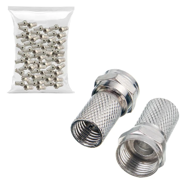 IRK-1086 F Konnektör RG6 Geniş 100Lü Paket