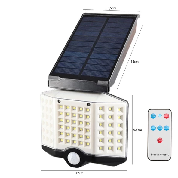 SİLVER TOSS ST-66B Solar Güneş Enerji Aydınlatma Lambası Sensörlü 66 Led