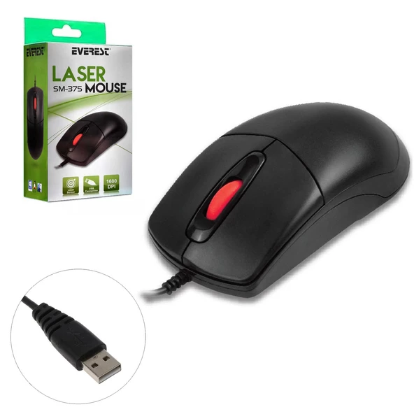 EVEREST SM-375 Kablolu Mouse 1600 Dpi