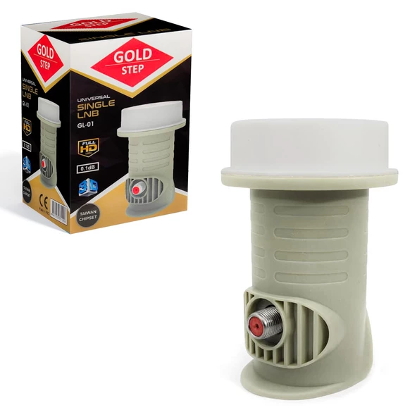 LNB TEKLİ (SINGLE) 0.1DB 3D FHD GOLD STEP GL-01