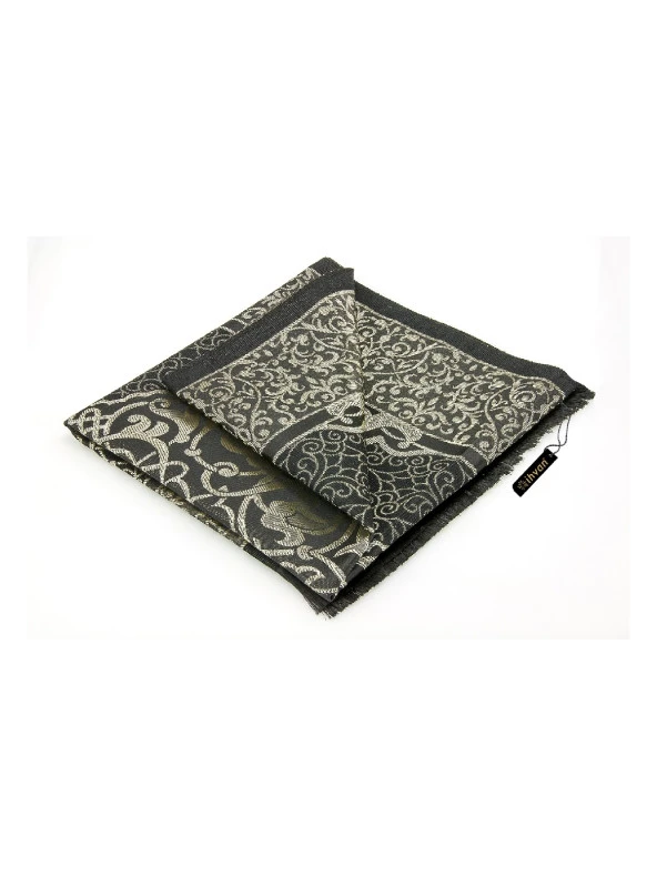 Ekonomik Osmanlı Tafta Seccade - 0150 - Siyah - Resim 2