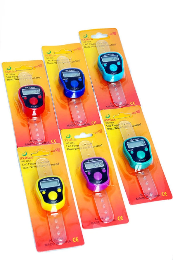 Sesli Işıklı Dijital Yüzük Zikirmatik Her 100'de Alarm Verir