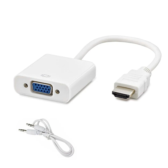 ÇEVİRİCİ HDMI TO VGA + AUDIO BEYAZ GABBLE GAB-HDVGS