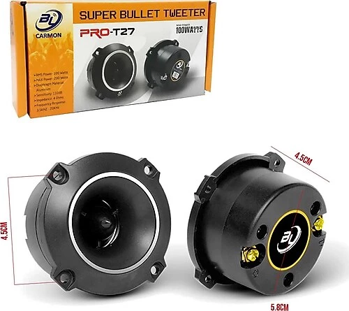 TWEETER 7.5CM 200W 2 ADET CARMON PRO-T27
