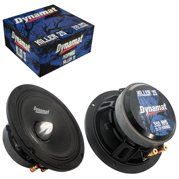 DYNAMAT KILLER-25 Oto Midrange 25cm 350 Watt 2 Adet