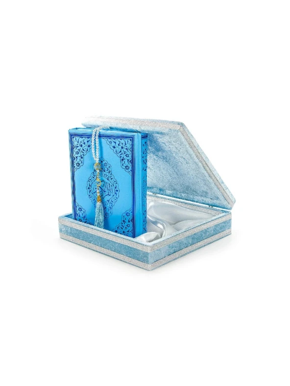 Babalar Gününe Özel Şık Kadife Kutulu Kur'an İnci Tesbih Seti - Resim 3