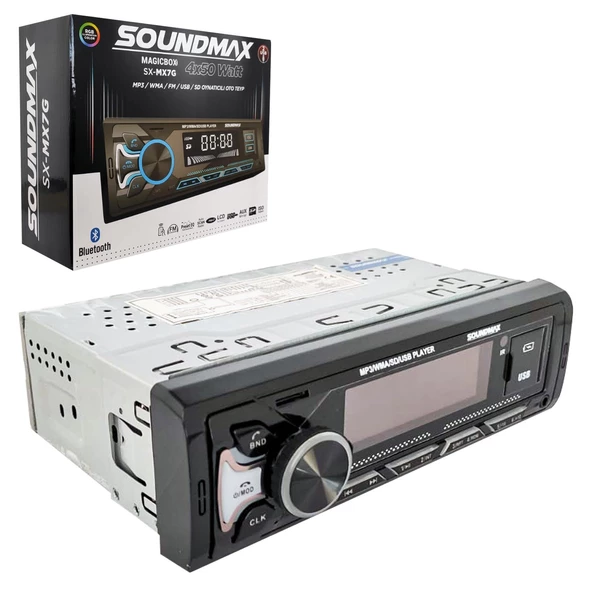 SOUNDMAX HR-MX7G Oto Teyp 4X50 Watt Bluetooth 2xUsb Sd Fm Aux - 2