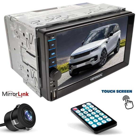 KAMOSONIC KS-G755 Double Teyp 7 İnç 4x45 Watt mirrorlink ürün görseli 1