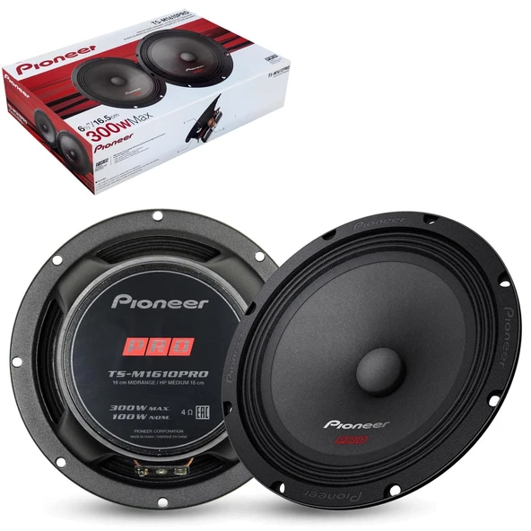 PIONEER TS-M1610PRO Oto Midrange 16.5cm 300 Watt 2 Adet ürün görseli
