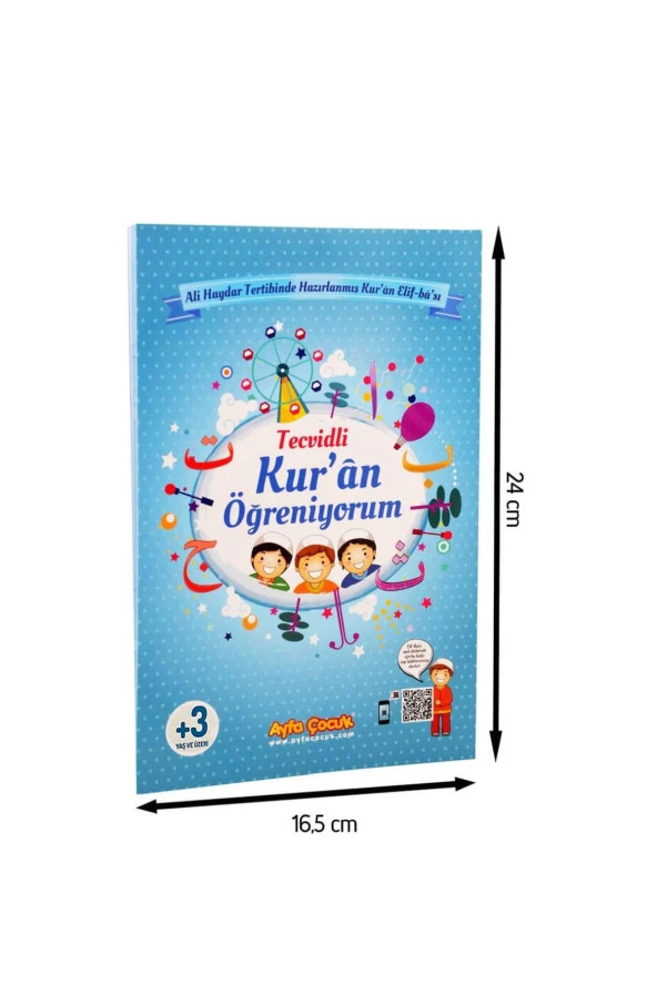 Orta Boy Renkli Çocuk Elif-Ba'sı Mavi-1642