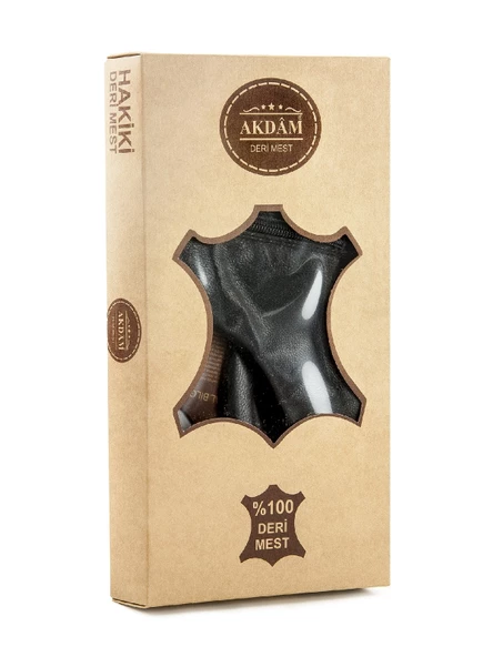 Hakiki Doğal Keçi Derisi Mest - Dayanıklı, Soğuk Geçirmez - Siyah - 3