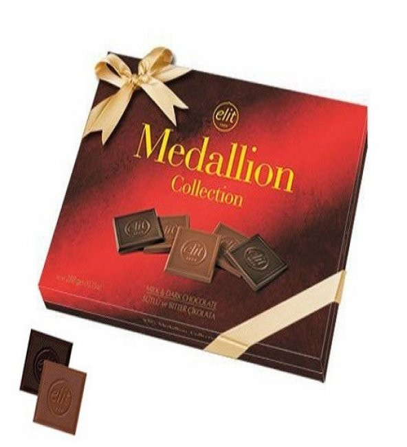 Elit Çikolata Medallion Collection Madlen Çikolata Kırmızı Kutu 288 Gram