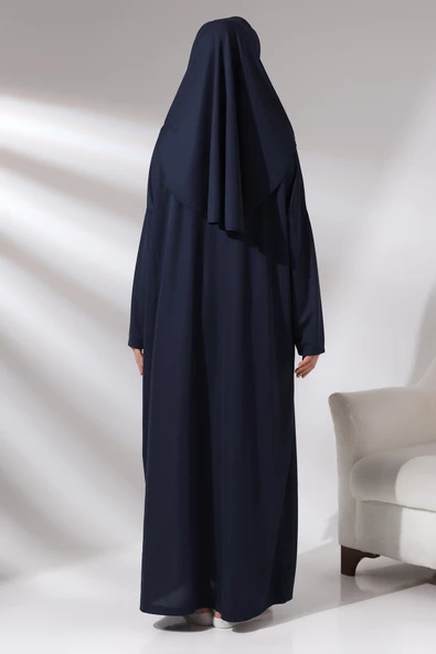 Tek Parça Namaz Elbisesi - Lacivert - 5015 - 5